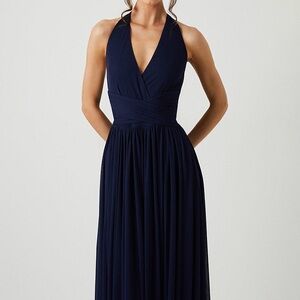 🧨 deal : Navy Blue Halter maxi Dress xs
